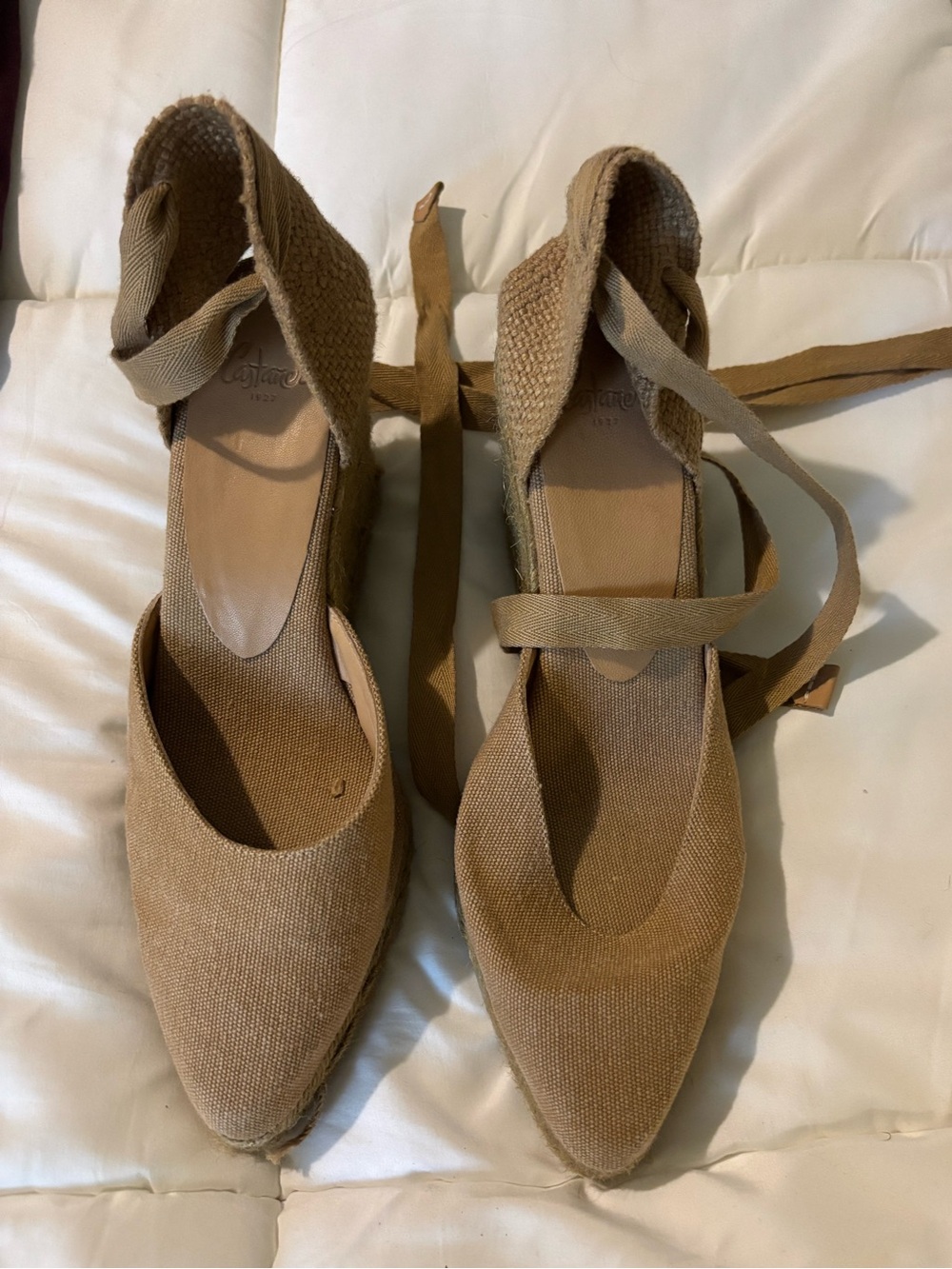 Castaner Joyce T Beige Espadrilles, Size 38